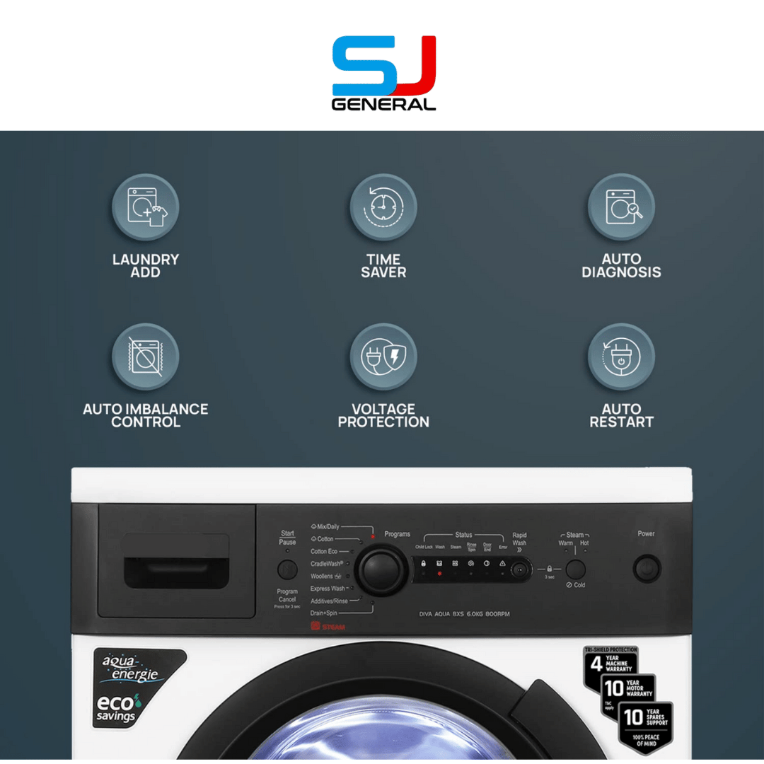 SJ GENERAL 12kg Fully Automatic Top Loading Washing Machine (Silver) - Image 3